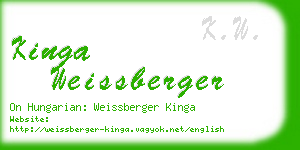 kinga weissberger business card